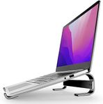 MMOBIEL Laptop Stand - Laptop Riser 10 to 18 inches - Ventilated Laptop Holder Universal - Laptop Stand for Desk Compatible with MacBook, Notebook, ASUS and More - Incl. Tools - Black Aluminum