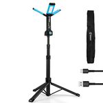 Work Light with Stand, GoGonova Rechargeable Work Light with Triple LED Lamps, 8000mAh Battery, 3 Lumens Modes, 2 Colors, 170cm Detachable Tripod, Kit with Portable Carrying Bag