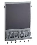 KitchenCraft LNMEMO Living Nostalgia Magnetic Memo Board/Chalkboard, Grey/Black, 43.5 x 30 cm