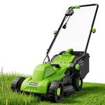 Steelite 13-Inch 1300W Corded Electric Lawn Mower, Powerful Rotary Mower for Medium Lawns, with 30L Grass Collection Bag & 5-Position Height Adjustment