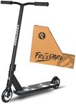 FREEDARE Pro Scooter Stunt Scooter Complete Trick Scooter for Kids 8 Years and Up, Teens, Adults, Boys and Girls Freestyle Street Scooter for Intermediate and Beginner Skate Park - Black/JB-3