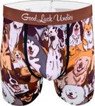 Good Luck Undies Men's Social Dogs Boxer Brief Underwear, Extra Large