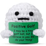 AICase Funny Positive Golf Ball Crochet Small Gifts Ideas - Emotional Support Presents for Golfers, Men, Women, Christmas, Birthday, Fathers, Dad, Coworkers, Friend, Office, Male, Female