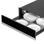 Baridi 60cm Built-In Warming Drawer, Push-to-Open, Anti-Slip Mat, Black/Stainless Steel - DH202