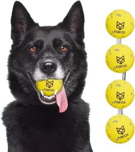 FOFOS Dog Toys Dog Balls Chew Toys Tennis Ball for Aggressive Chewers Durable Teething Molar Toys Water Toy Interactive Fetch Balls Gift Set for Large Dog Medium Dog and Puppies (4 Pack, 2.75 inch)