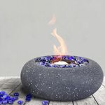 11-inch Portable fire Pit, Tabletop Fireplace fire Bowl Use Iso-Propyl Alcohol as Fuel. Clean-Burning Bio Ethanol Ventless Fireplace for Indoor Outdoor Patio Parties Events