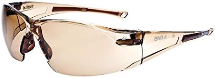 Bollé Safety 253-RH-40072 Rush Safety Eyewear with Rimless Frame and Twilight Tinted Anti-Fog/Anti-Scratch Lens, 180-Pair