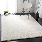 Safavieh August Shag Collection AUG900C Solid 1.2-inch Thick Area Rug, 8' x 10', Ivory