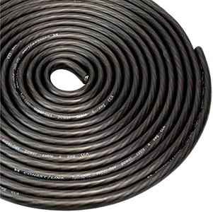 Conext Link 25 ft Black 4 Gauge Amplifier Power Ground Wire 25 Feet 4 GA AWG Amp Cable Roll