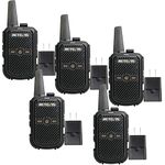 Retevis RT15 Two Way Radio Rechargeable, Channel Lock VOX Hands-Free Small Walkie Talkie for Adults for Hiking,Camping,Home (Black, 5 Pack)