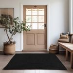 Super Area Rugs Farmhouse Jute Braided Rug - Reversible Natural Fiber- Eco Friendly Rug for Living Room - Kitchen - Entryway Hand Woven, Black, Rectangle 3' X 5'