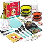 Baketivity Kids Cooking Kit and Nylon Knife Set