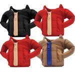 OUYOOLE Beer Jacket - 4 Pack Beer Can Cover, Funny Beverage Jacket Gifts for Women, Men, Mom, Dad and Boyfriend (Brown+Black+2Red)