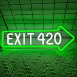 Exit 420 Neon Signs for Wall Decor