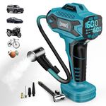 DIYtoolifz Cordless Tire Inflator Air Compressor Compatible with Makita 18V, Portable Handheld Air Pump with Digital Pressure Gauge for Cars Motorcycles Bikes Sport Balls(TOOL ONLY) (160psi)