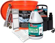 DrainX Tankless Water Heater Flushing Kit with Gallon Concentrated Vinegar, Dilutes to 4 Gallons, Heavy Duty 1/6HP Extra Strength Pump and Hoses.