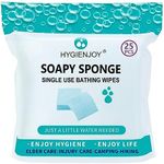 HYGIENJOY-Rinse Free Bath Sponges,-Gets Thicker Later,No Residue Shower Wipes for Adults,For the Elderly,For the Injured,For the Bedridden,Also For Campers,Sponges Bath Wipes(1 Pack)