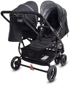 Valcobaby Snap Ultra Duo Lightweight Double Stroller Side by Side Coal Black