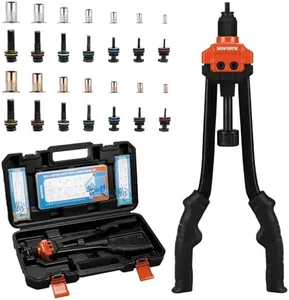 novorik Rivet Nut Tool 16” RIV Nut Tool Kit with 15 Metric & SAE Mandrels, 182pcs Rivnuts Nutserts Kit and Rugged Carrying Case, One Rivnut Tool Kit Meet All Your Needs