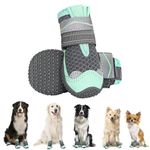 Eyein Dog Boots Paw Protector, Breathable Dog Boots for Injured Paws Waterproof, Dual Adjustable Washable Non-Slip Dog Shoes for Walking, Reflective Dog Shoes for Small Medium Large Dogs(2pcs)