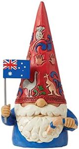 Enesco Jim Shore Heartwood Creek Gnomes Around The World Australian Figurine, 5.5 Inch, Multicolor