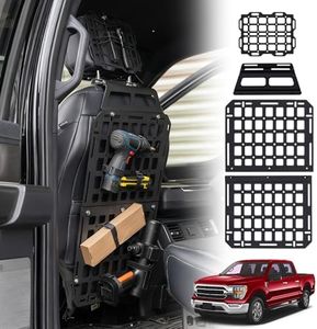 Maxzina Tactical Seat Back & Headrest Molle Panel Compatible with 2015-2025 Ford F150 Tactical Seat Back Organizers Rigid Headrest Molle Panel Storage Shelf for 2024 Ford F-150 Accessories (3PCS)