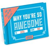 Knock Knock Why You're So Awesome Book Fill in the Love Fill-in-the-Blank Book Gift Journal, 4.5 x 3.25-inches