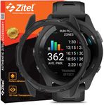 Zitel® Case Compatible with Garmin Forerunner 265, (Does NOT FIT for Forerunner 265s) Bumper Cover Shell (Without Screen Protector) - Black