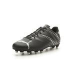 PUMA Mens Attacanto Firm, Artificial Ground Soccer Cleats, Puma Black-Silver Mist, 9.5