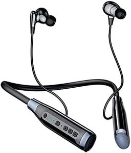 Nsyee Écouteurs tour de cou Bluetooth 5.0 sans fil, 120 heures d'autonomie ultra longue, écouteurs tour de cou adaptés pour le sport, réduction du bruit IPX5, étanche