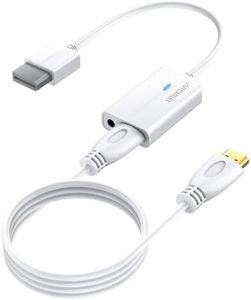 AUTOUTLET Wii Hdmi Adapter Wii to Hdmi Converter Supports 720/1080P All Wii Display Modes, with Indicator, 20CM Extension Cable, 1.8M HDMI Cable and 3.5mm Audio Video Output Compatible with Nintendo