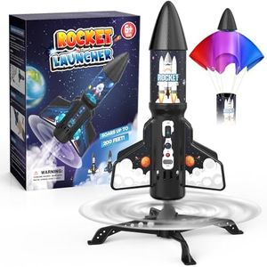ZeroPhear Spinner Rocket Launcher for Kids 200ft Self Launching Rocket Toy