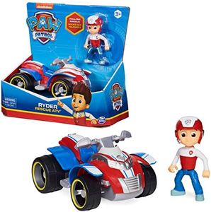 PAW Patrol 6060755 Ryder’s Rescue ATV Vehicle with Collectible Figure, for Kids Aged 3 and up