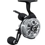 Piscifun ICX Carbon Ice Fishing Reel, Inline Ice Fishing Reel 0.36 LB Magnetic Drop System, Free-Spool Bidirectional Lever, 3.2:1 High Speed, 8+1 Shielded BB, CNC-Machined Ice Reel, Sliver & Black