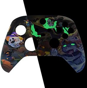 eXtremeRate Glow in Dark - Halloween Candy Night Front Housing Shell for Xbox Series X & S Controller Model 1914, DIY Replacement Cover Faceplate for Xbox Core Controller - Controller NOT Included