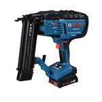 BOSCH GTH18V-18M 18V Brushless 18-Gauge Narrow Crown Stapler - Cordless, Powerful, and Precise for Furniture, Upholstery, and Cabinetry Applications (Bare Tool)
