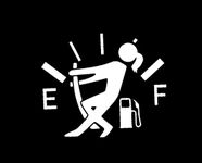 Girl Gas Gauge Funny Decal Vinyl Sticker|Cars Trucks Vans Walls Laptop| White |4.5 x 3.8 in|DUC275