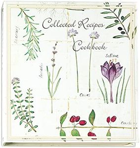 Meadowsweet Kitchens Collected Recipes Cookbook-3 Ring Binder W/8 Tab Dividers W/Categories, Make Your Own Cookbook, 36 8 1/2 x 11 Self-Adhesive ("Magnetic Pages") Recipe Pages - Botanical Treasures