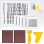 Wall Repair Kit, 11 Pieces Wall Repair Patch Mesh Crack, Includes 7 Pcs Wall Hole Filler Patch with 2 Sandpaper, Plus 2 Putty Knife, Self Adhesive Wall Mesh Repair, Large Hole Patch for Drywall