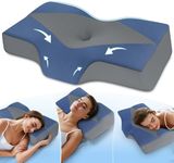 Memory Foam Neck Support Pillow for Pain Relief - Mkicesky Cooling Cervical Pillow with Adjustable Height for Side Back Stomach Sleepers-Orthopedic Contour Pillow Relief Shoulder Pain Canadian Design