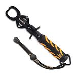 Kaba Fish Lip Gripper with Scale, 40 Pound Stainless Steel Fishing Gripper Professional Fishing Lip Grabber Tool, Fish Grabber Clip Fish Control Tackle