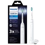 PHILIPS Adult Sonicare Power Toothbrush, Rechargeable Electric Toothbrush With Pressure Sensor, White, 1 Piece