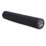 Kingdom GB EVA Foam Roller Fitness Balance Training Exercise Roller Trigger Point Self Massage and Muscle Tension Relief Massager for Back Legs Workouts Gym Pilates Yoga 90cm Black