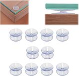 MOVKZACV 10Pcs Double Sided Suction Cups Slip-proof Double Sided Sucker Pads Transparent Table Spacers for Glass Table Top