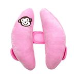 Adjustable Travel Pillow for Toddler, Portable Head Support for Car Seats for Newborn, Banana Stroller Headrest Pillow for Baby, Headrest Head Protection Pillow, Pink