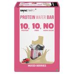 Snactivate Protein Wafer Bars Mixed Berries With 10G Protein, 10G Fiber & Sugarfree | Tasty & Crunchy Whey Protein Bars | Keto Friendly, Healthy Energy Bars | No Preservatives| 40 Gm (Pack Of 6)