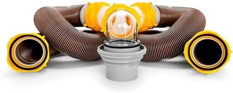 Camco 39667 Revolution 20' Sewer Hose Kit with Swivel Fittings and Wye Connector - Ready To Use Kit with Storage Caps, Great For RVs with Separate Tank Valves