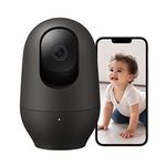 nooie 2K baby monitor, 360°Pan/Tilt Wi-Fi Baby Monitor with Camera and Phone App, Indoor Baby Camera, AI Motion Tracking, Night Vision, Two-Way Audio, Compatible with Alexa/Google Home
