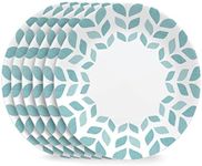 Corelle Global Collection Vitrelle 6-Piece Dinner Lunch Set, Triple Layer Recycled Glass, Lightweight Eco-Friendly Round 8-1/2-Inch Plates Set, Northern Pines