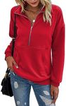 RANPHEE Womens Sweatshirt Red Long 